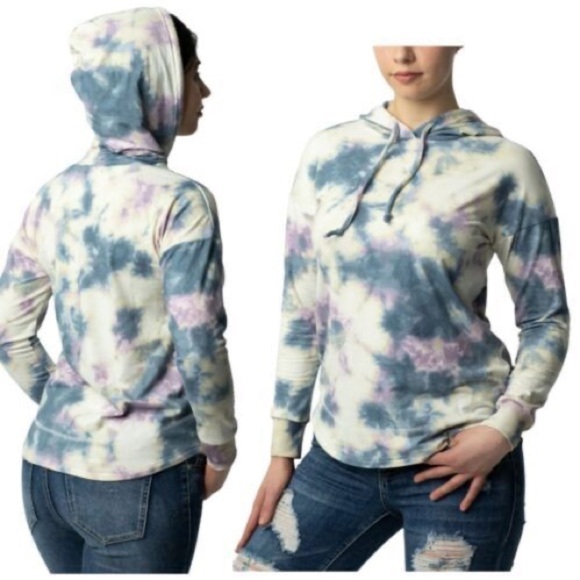 NWT Almost Famous Tie Dye Super Soft Lightweight Pullover hoodie medium - Picture 1 of 5
